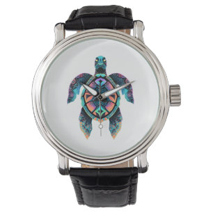 Zee Schildpad Mandala Zee Oceaan Dier Kunstwerk Bo Horloge