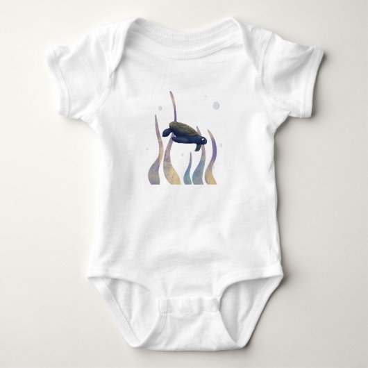 Zee schildpad met zeewier romper (Voorkant)