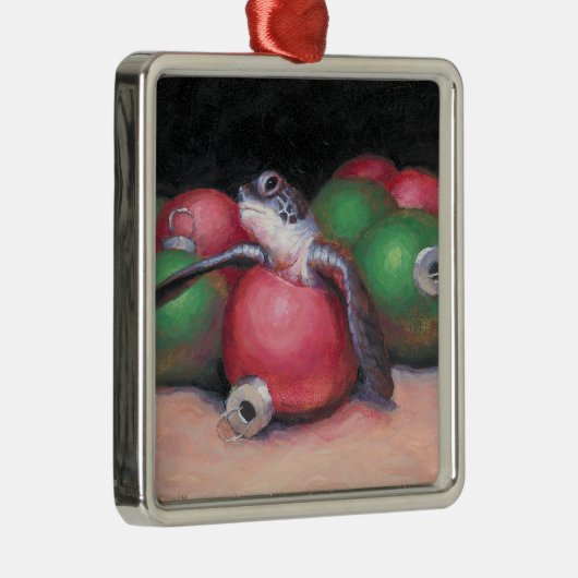 Zee schildpad metalen ornament (Rechts)