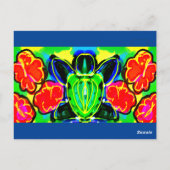 Zee schildpad mok drankenpitcher briefkaart (Achterkant)