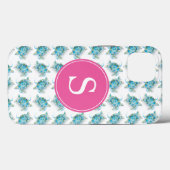 Zee Schildpad Monogram Strand Telefoon Hoesje (Achterkant (horizontaal))