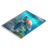 Zee Schildpad Natuur Notitieboek – gepersonaliseer (Linkerzijde)