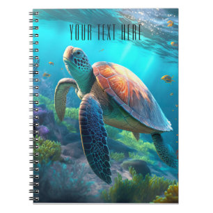 Zee Schildpad Natuur Notitieboek – gepersonaliseer