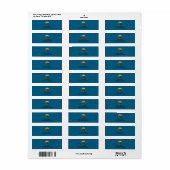 Zee Schildpad Oceaan Blauw Adreslabels Etiket (Full Sheet)