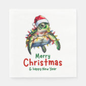 Zee Schildpad Oceaan Kerst Pet Xmas Servet (Voorkant)