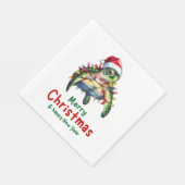 Zee Schildpad Oceaan Kerst Pet Xmas Servet (Hoek)