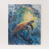 Zee Schildpad Odyssee Legpuzzel (Verticaal)