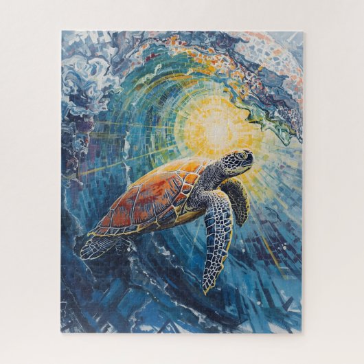 Zee Schildpad Odyssee Legpuzzel (Verticaal)