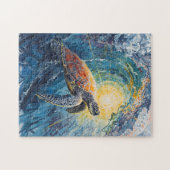 Zee Schildpad Odyssee Legpuzzel (Horizontaal)