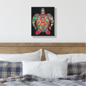 zee schildpad omwikkeld doek canvas afdruk (Insitu (Slaapkamer))