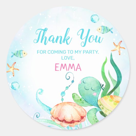 Zee schildpad onder het Zee Sticker op zondag (Voorkant)