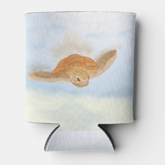 Zee schildpad onder water. blikjeskoeler (Voorkant)