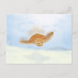 Zee schildpad onder water. briefkaart