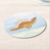 Zee schildpad onder water. ronde kartonnen onderzetter (Gebogen)