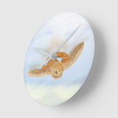 Zee schildpad onder water. ronde klok (Hoek)