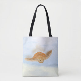 Zee schildpad onder water. tote bag