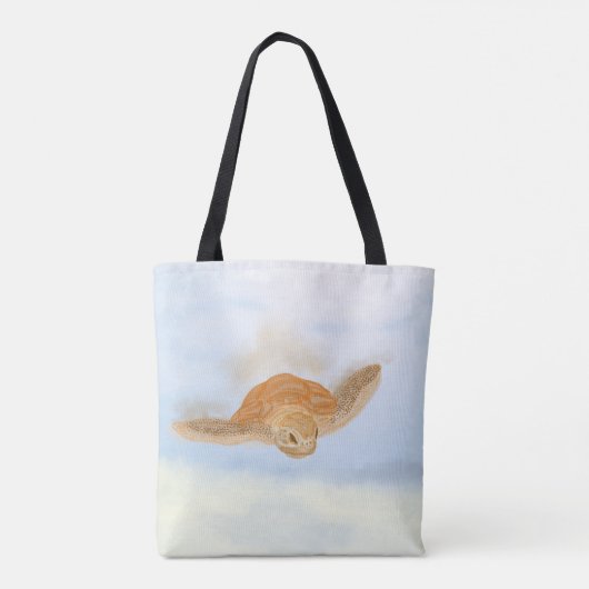 Zee schildpad onder water. tote bag (Achterkant)