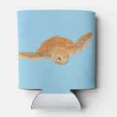 Zee schildpad onder water - transparant. blikjeskoeler (Achterkant)