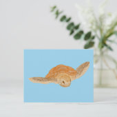 Zee schildpad onder water - transparant. briefkaart (Staand voorkant)