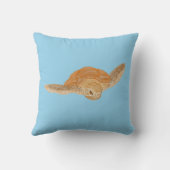 Zee schildpad onder water - transparant. kussen (Achterkant)