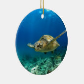 Zee schildpad onderwater keramisch ornament (Rechts)