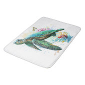 Zee schildpad onderwater waterverf Stijl Badmat (Gekanteld)