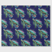 Zee schildpad onderwater waterverf Stijl Cadeaupapier (Vlak)
