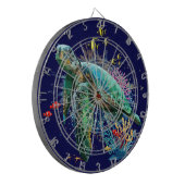 Zee schildpad onderwater waterverf Stijl Dartbord (Voorkant Links)