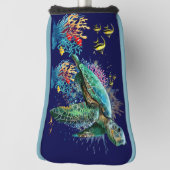 Zee schildpad onderwater waterverf Stijl Golfheadcover (Draai 90)