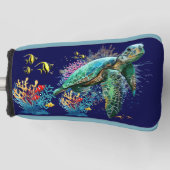 Zee schildpad onderwater waterverf Stijl Golfheadcover (Voorkant)