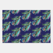 Zee schildpad onderwater waterverf Stijl Inpakpapier Vel (Voorkant 2)