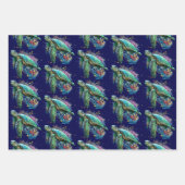 Zee schildpad onderwater waterverf Stijl Inpakpapier Vel (Voorkant)