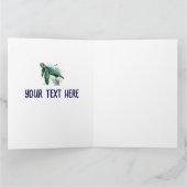 Zee schildpad onderwater waterverf Stijl Kaart (Binnen)