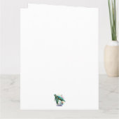 Zee schildpad onderwater waterverf Stijl Kaart (Achterkant)