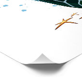 Zee schildpad onderwater waterverf Stijl Perfect Poster (Hoek)