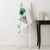 Zee schildpad onderwater waterverf Stijl Sherpa Deken (In situ)