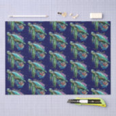 Zee schildpad onderwater waterverf Stijl Tissuepapier (Craft)