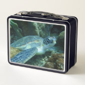 Zee Schildpad op de zeebodem Foto (Achterkant)