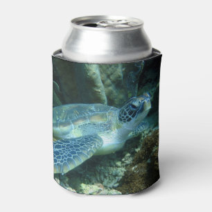 Zee Schildpad op de zeebodem Foto Blikjeskoeler