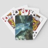 Zee Schildpad op de zeebodem Foto Pokerkaarten (Achterkant)