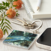 Zee Schildpad op de zeebodem Foto Sleutelhanger (Voorkant Rechts)