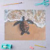 Zee Schildpad op het strand Decoupage Tissuepapier (Craft)
