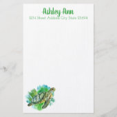 Zee schildpad op maat briefpapier (Voorkant)