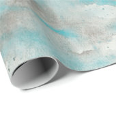 Zee schildpad op oceaanblauwe Waterverf Cadeaupapier (Rol Hoek)