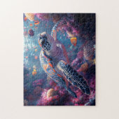 Zee Schildpad Paarse Koraal Reef Legpuzzel (Verticaal)