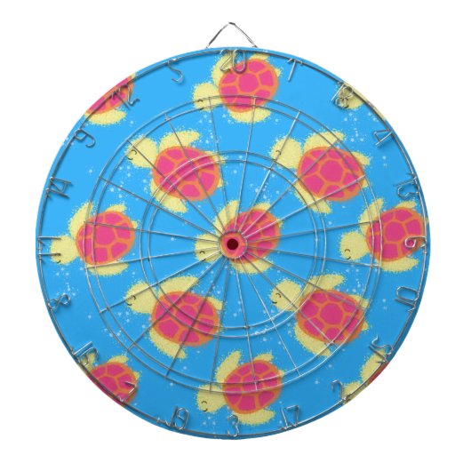 Zee Schildpad Patroon Dartbord (Voorkant)