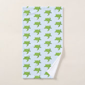 Zee schildpad patroon in lichtblauw bad handdoek (Handdoek)