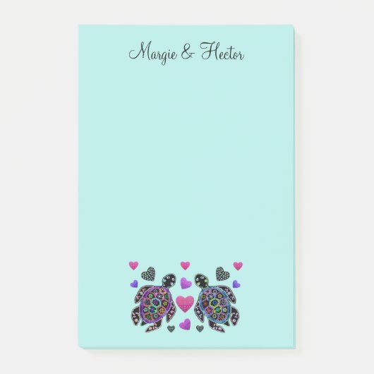 Zee schildpad Post-it® notes 4 x 6 (Voorkant)
