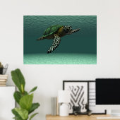 Zee schildpad poster (Thuiskantoor)