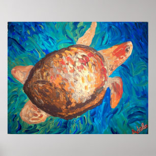 "Zee schildpad" Poster